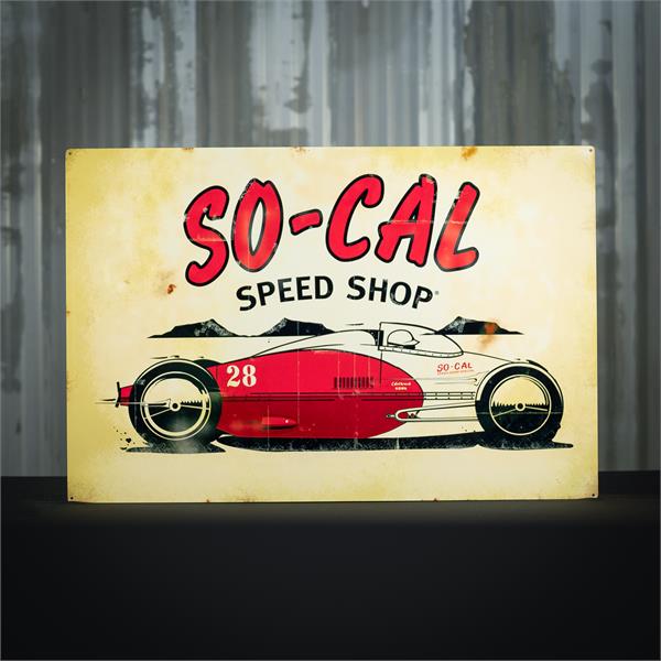 Distressed Metal Sign -SO-CAL Speed Shop Belly Tank (large)