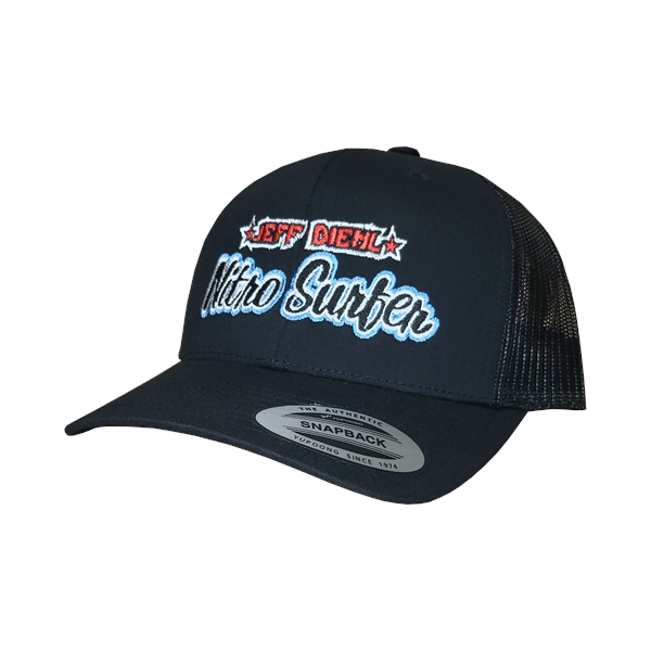Nitro Surfer Script Logo Trucker Hat - Black