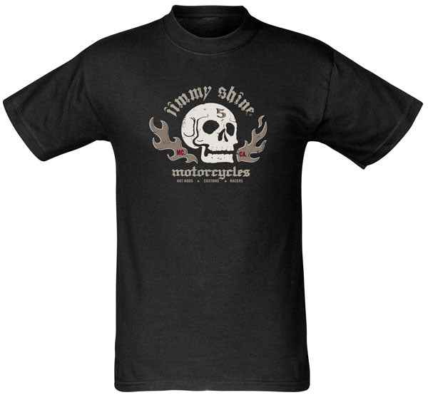 Jimmy Shine Skull and Flames T-shirt